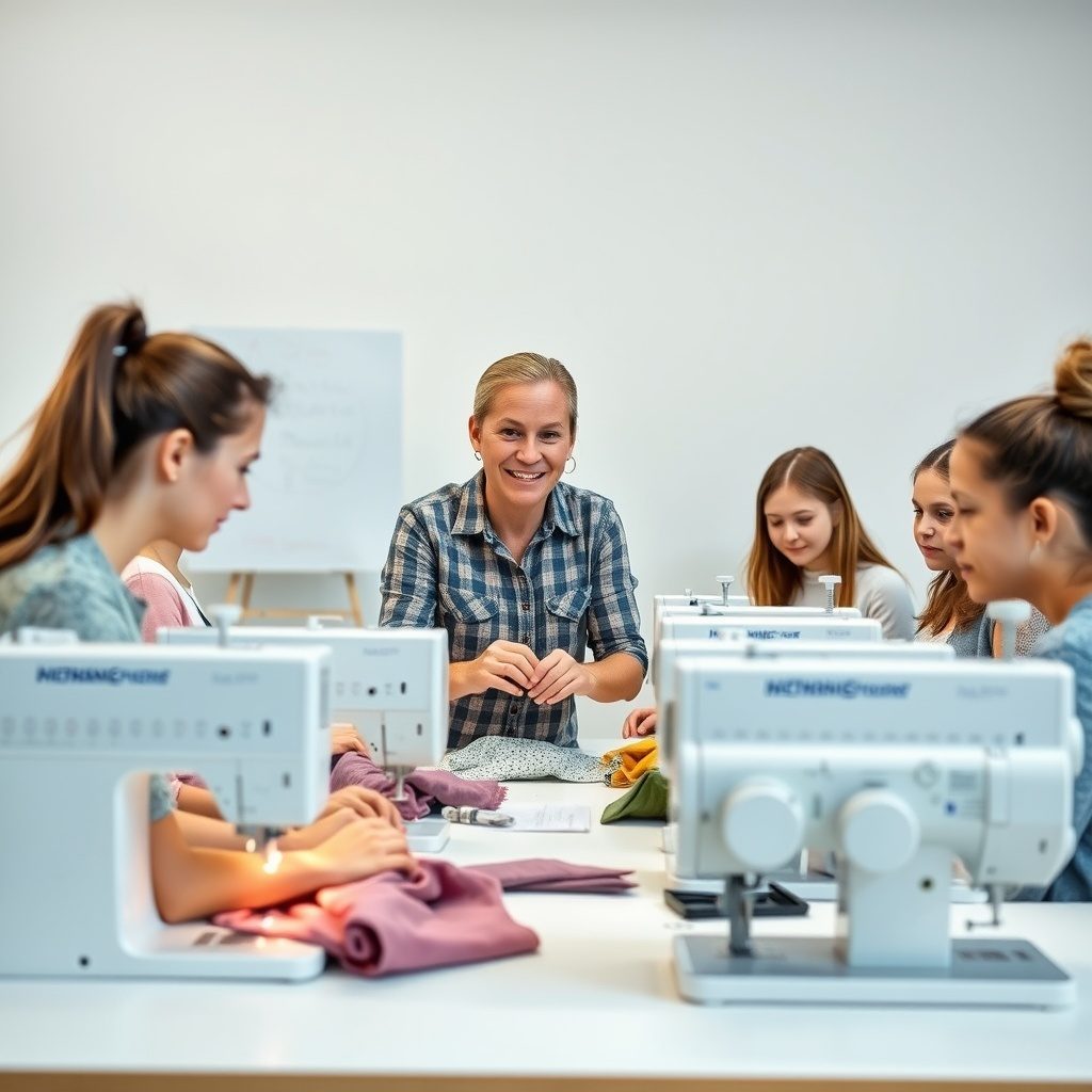 Sewing machine setup