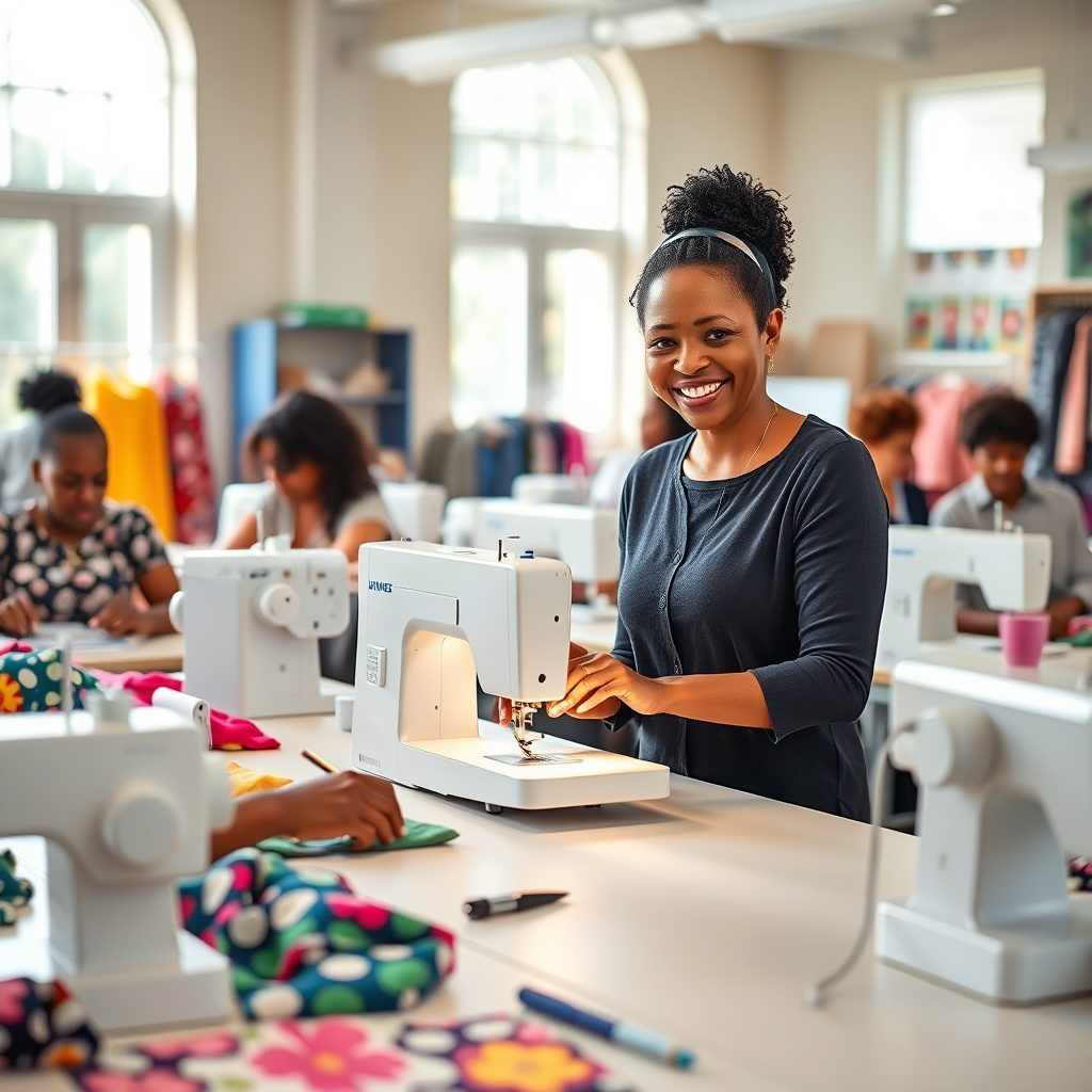 Sewing machine and fabric materials